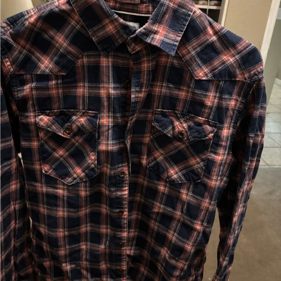 Wrangler Western Flannel Shirt Mens Medium Plaid Flex for Comfort Workwear NWOT - Picture 11 of 16
